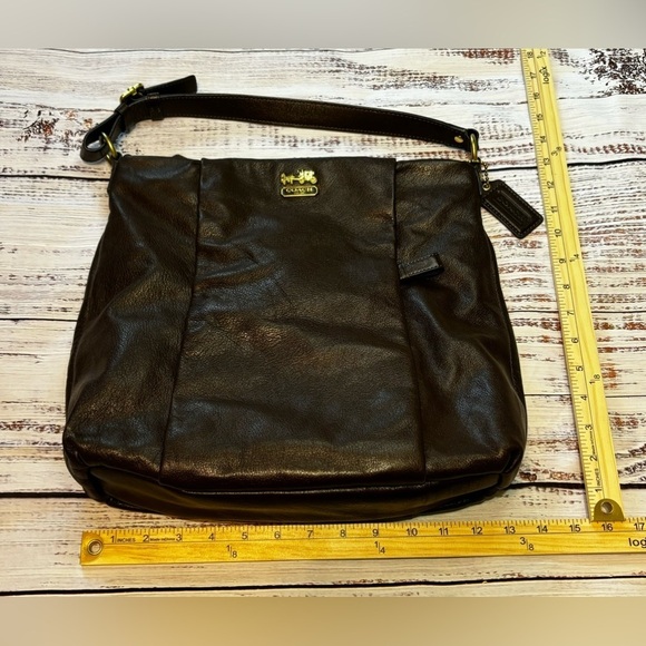 Coach Isabelle Dark Brown Leather Bag - Picture 1 of 13